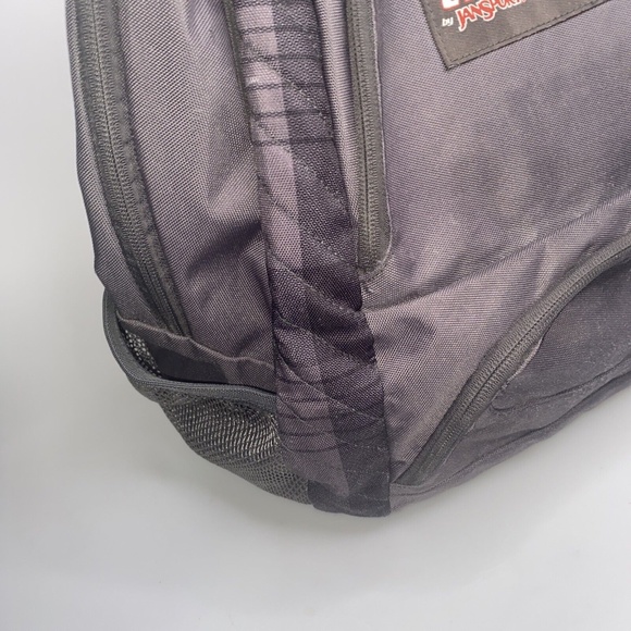 Trans By Jansport Backpack Bookbag Black Gray Plaid 17"x18"x6" - Picture 9 of 12